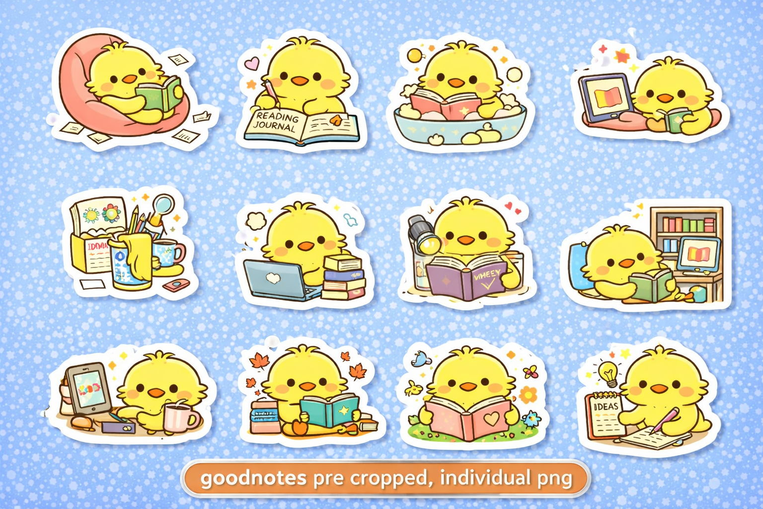 Reading stickers in use on a TBR list.