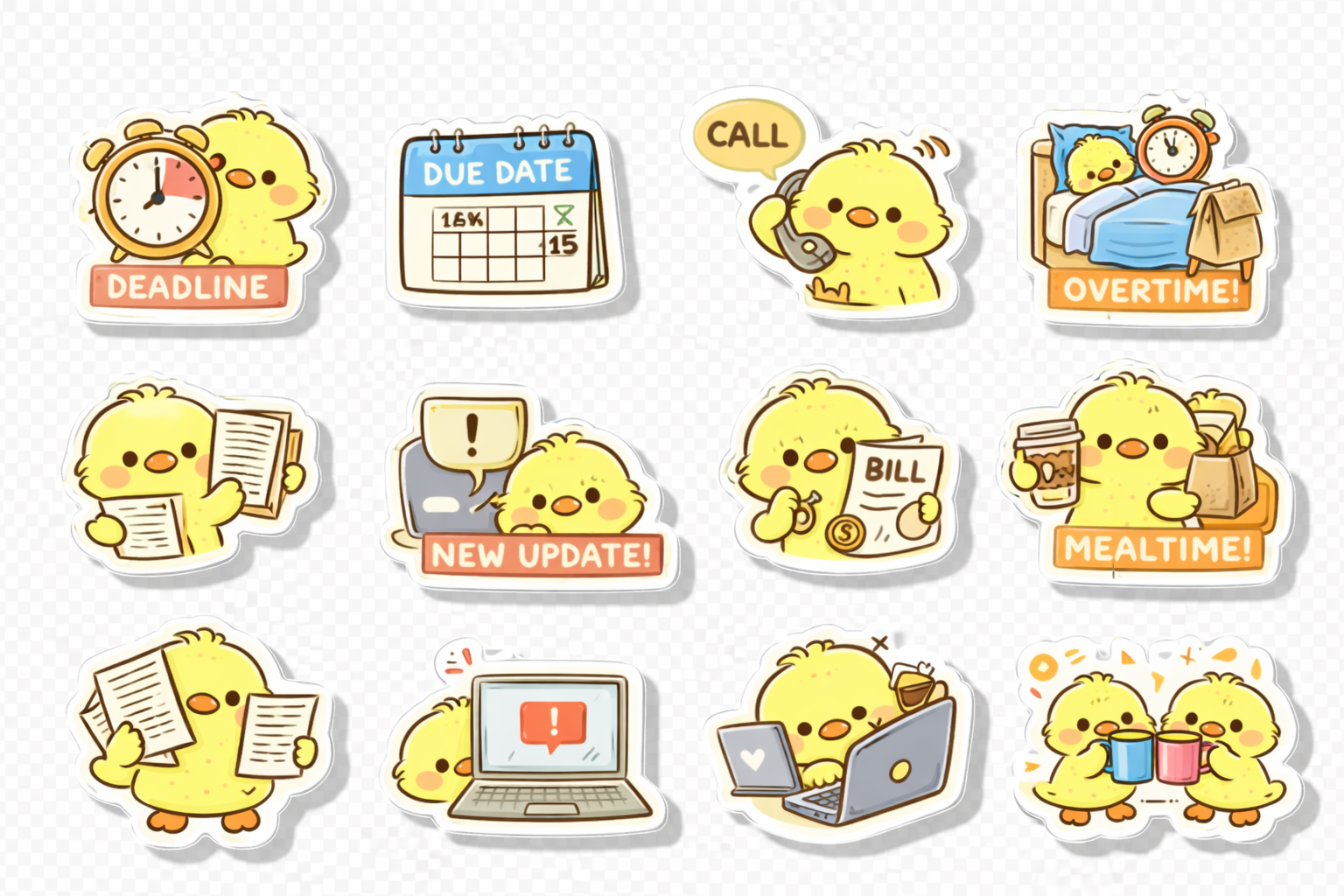 Work stickers compatibility preview.