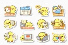 Work stickers compatibility preview.