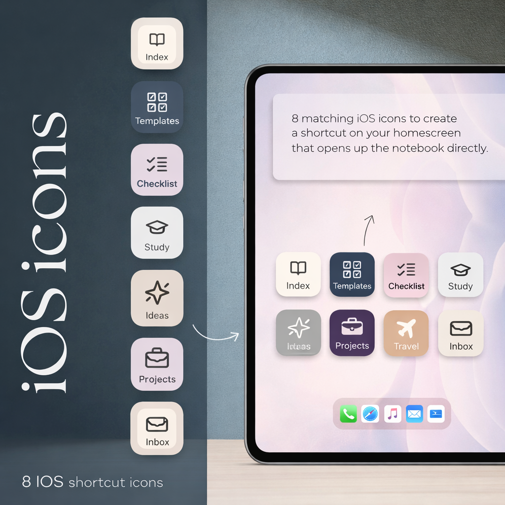 Additional digital notebook feature preview for the product listing.