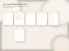 Manifestation tools overview including belief work, scripting, rituals, and goal pages.