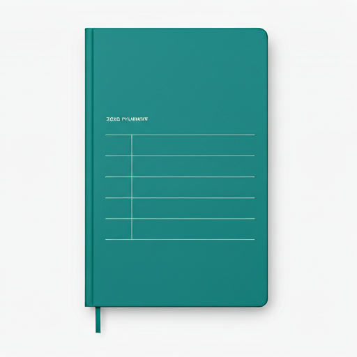Clean and elegant digital yearly planner mockup