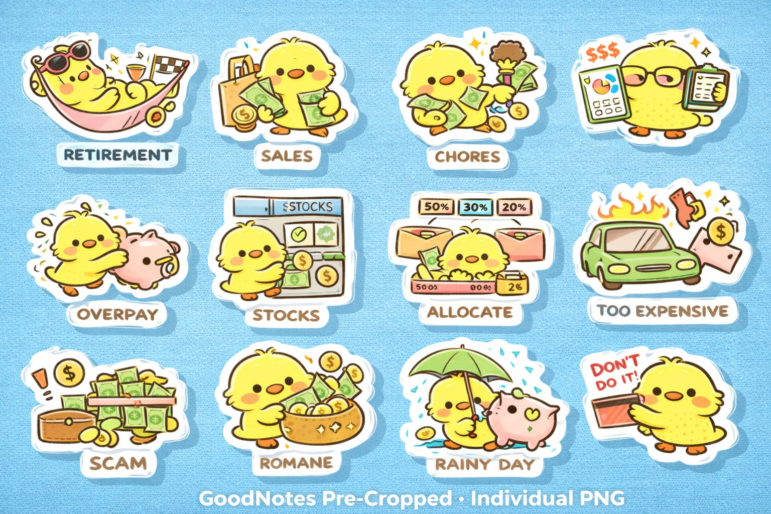 Finance stickers compatibility preview.