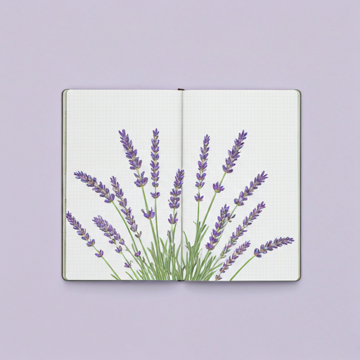 Lavender themed digital journal pages for daily reflection